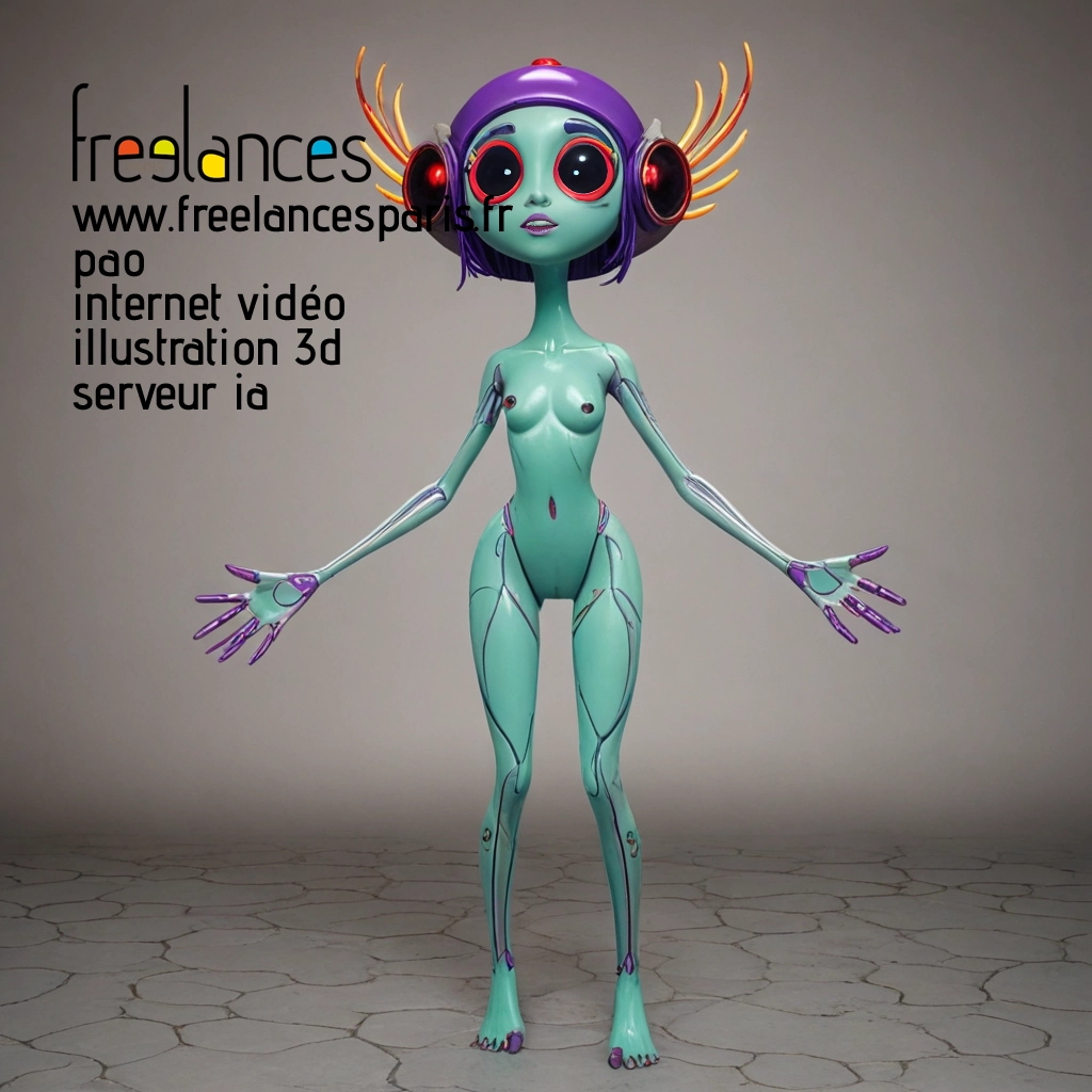 Pao mise en page internet vidéo illustration 3d serveur image IA générative AI freelance paris studio de création magazines C3VL4MR0